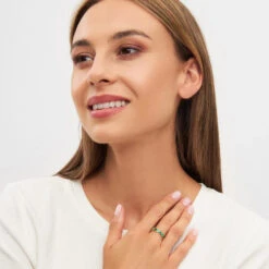 LULU Copenhagen Confetti Ring - Gold Plated/Green -Lulu&M Confetti Ring gold plated Rings LULU1530 Green 2 jpg