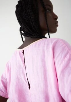 Dr Bloom Flake Linen Top - Pink 8 Dr Bloom Flake Linen Top - Pink -Lulu&M DRBLOOM202403611 jpg