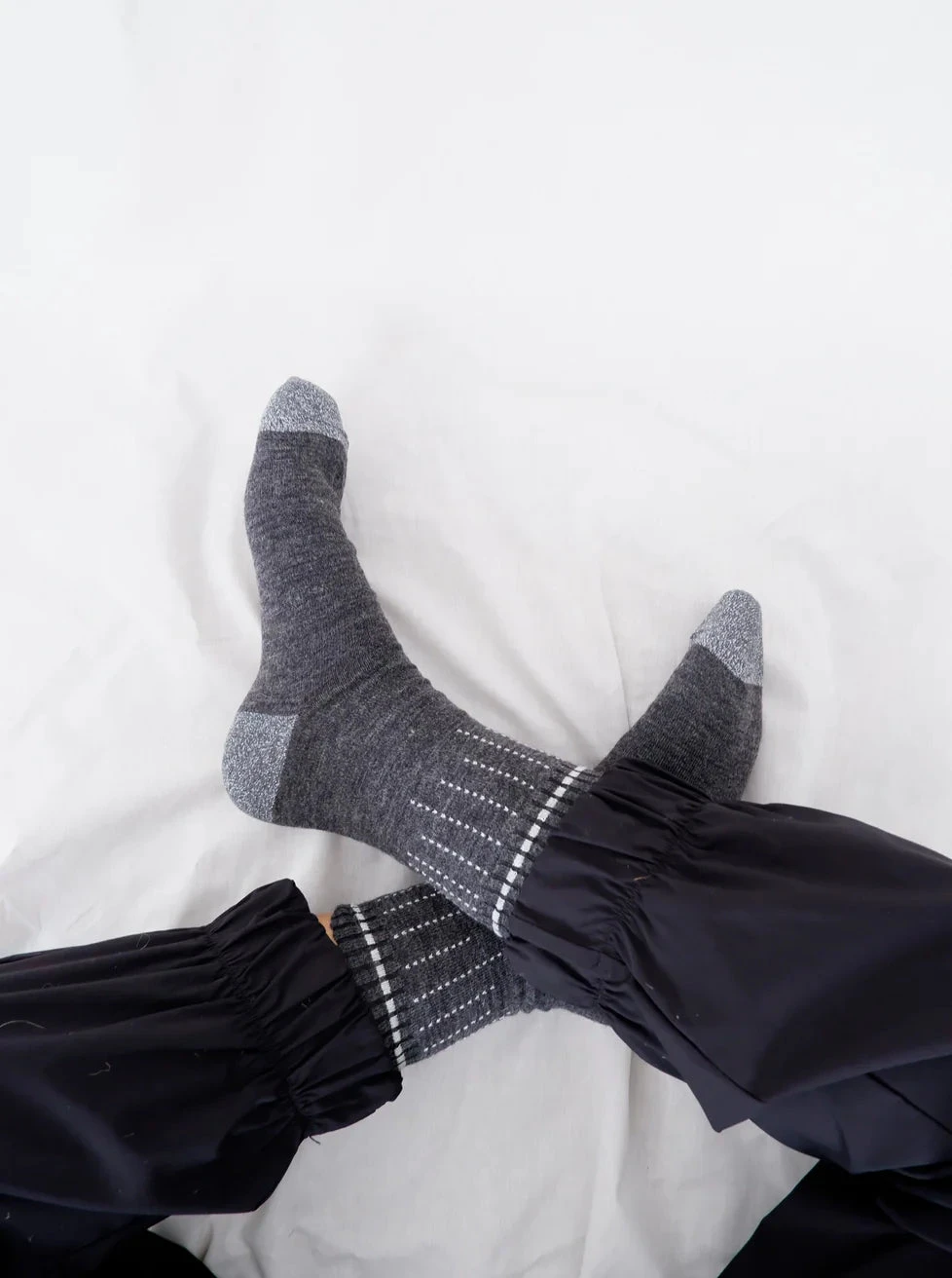 Black Colour Glaze Wool Mix Sock - Grey/Silver 4 Black Colour Glaze Wool Mix Sock - Grey/Silver - Image 2
