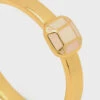 LULU Copenhagen Diamond Small Ring - Gold /Buttercream -Lulu&M Diamond Ring Small gold plated Rings LULU1603 Buttercream jpg
