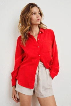 Alternative view of Rails Ellis Shirt - Cherry