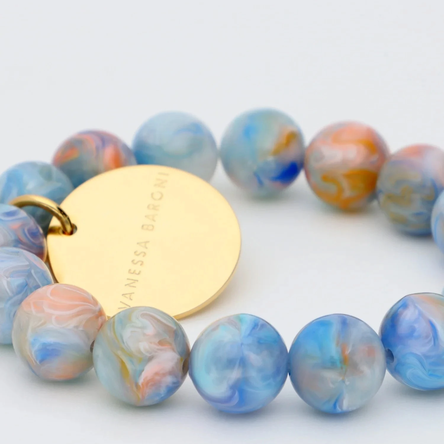 Vanessa Baroni Mini Beads Flex Bracelet - Sea Wave 4 Vanessa Baroni Mini Beads Flex Bracelet - Sea Wave - Image 2