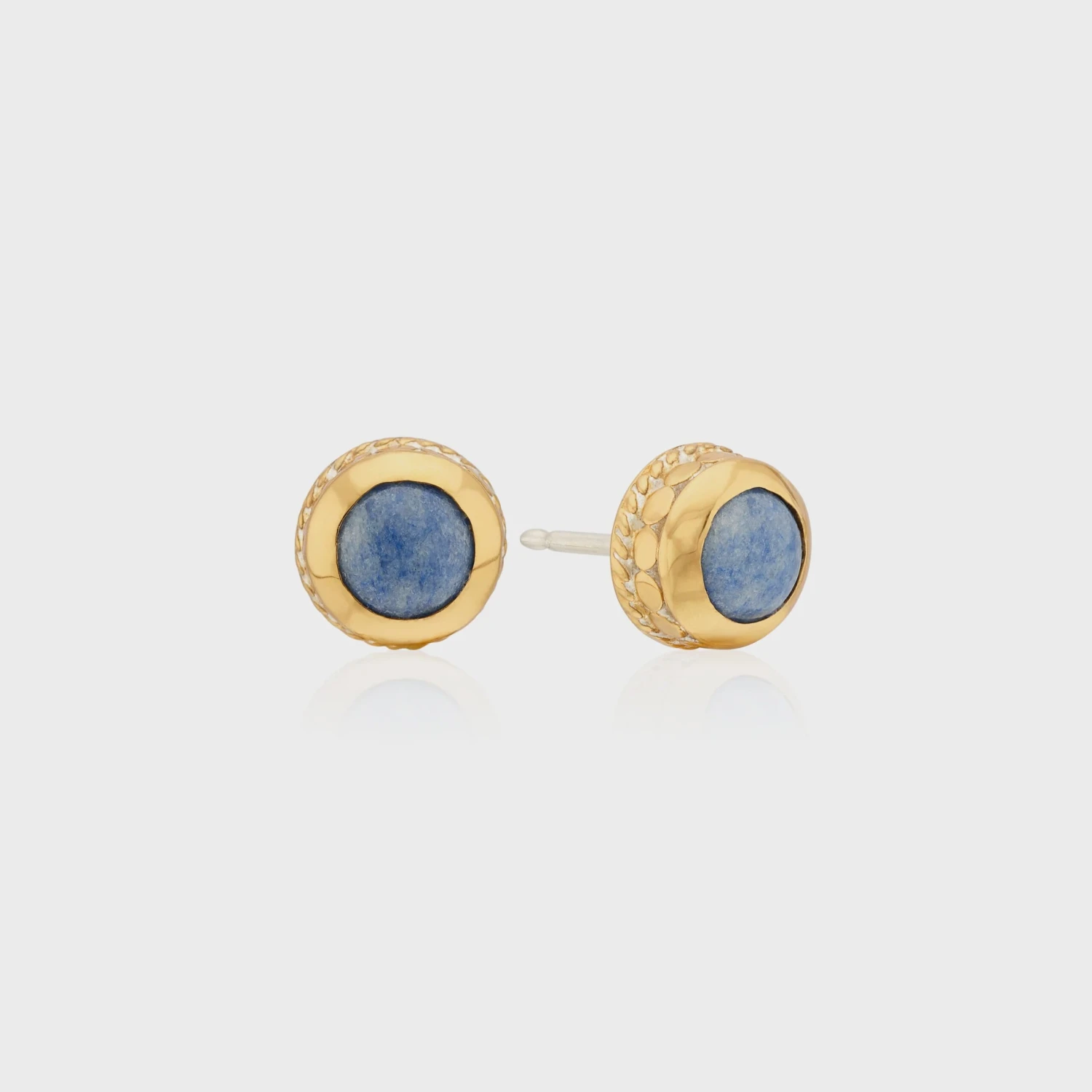 Anna Beck Dumortierite Stud Earrings - Gold 3 Anna Beck Dumortierite Stud Earrings - Gold