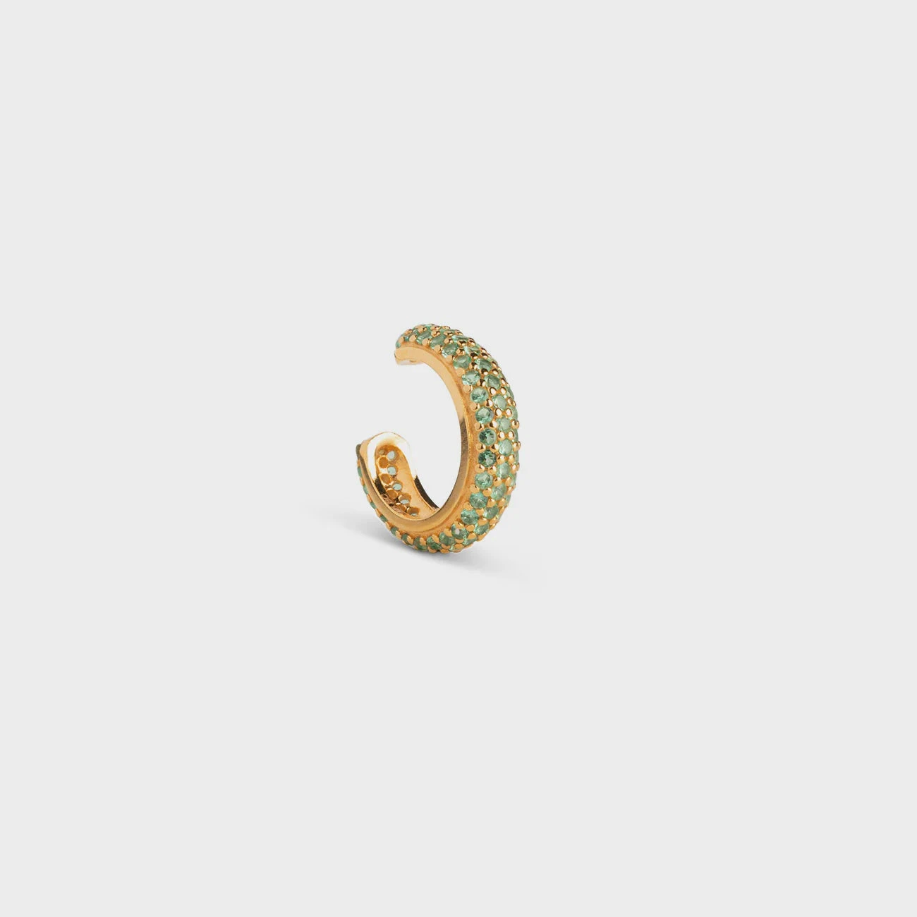 Enamel Copenhagen Sparkling Cuff Earring - Green CZ 3 Enamel Copenhagen Sparkling Cuff Earring - Green CZ