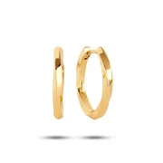 Alternative view of Carré Gold Plated Hoop Earring 2cm - Twist (Single)