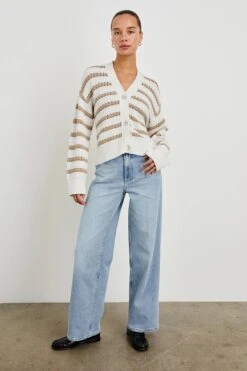 Rails Geneva Stripe Cardigan - Ivory Oat 8 Rails Geneva Stripe Cardigan - Ivory Oat -Lulu&M GENEVA IVORY OAT STRIPE 3 1690x jpg