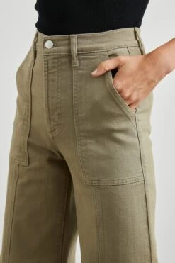 Rails Getty Utility Cropped Jean - Olive 8 Rails Getty Utility Cropped Jean - Olive -Lulu&M GETTYCROPUTILITY WASHEDOLIVE 2