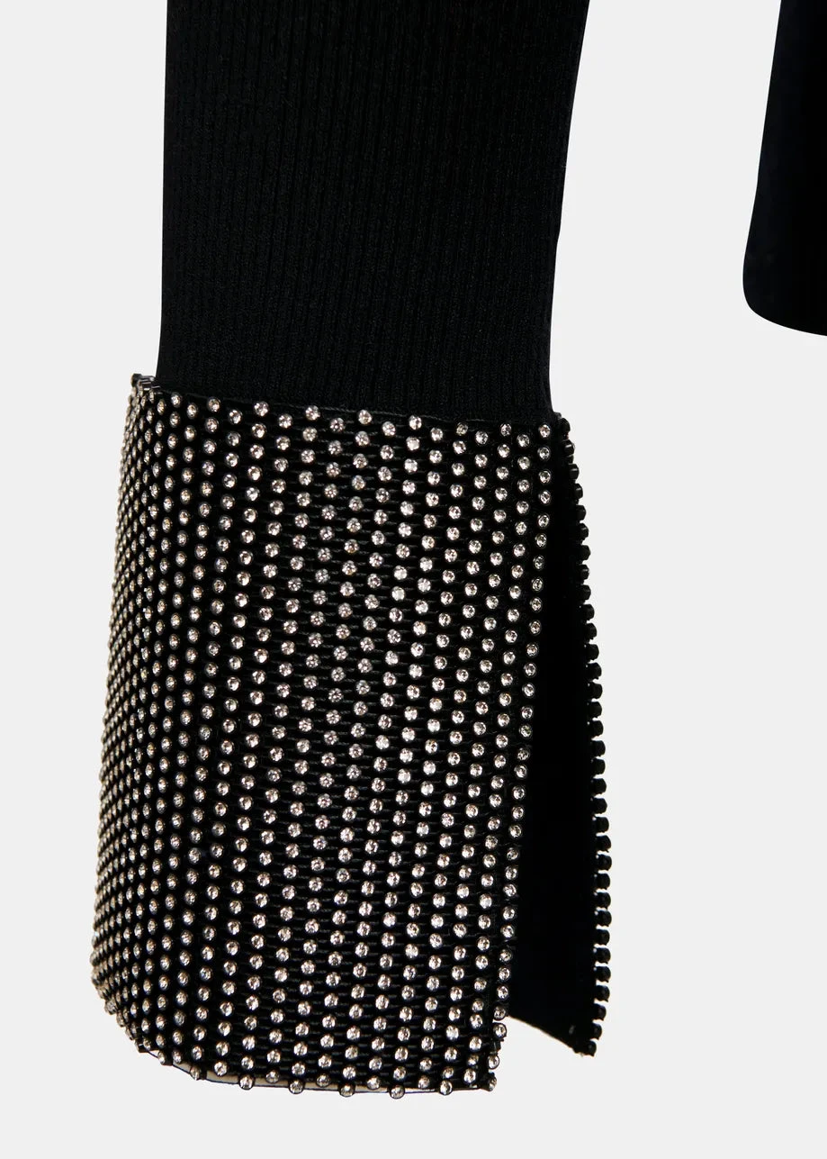 Essentiel Antwerp Gomi Pullover With Rhinestone-Embellished Cuffs - 25 Year Exclusive - Black 7 Essentiel Antwerp Gomi Pullover With Rhinestone-Embellished Cuffs - 25 Year Exclusive - Black - Image 5