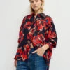 Essentiel Antwerp Gwendolyn Shirt - Black / Orange / Red -Lulu&M GWENDOLYN G1BL i 1 7483067e 3375 4d07 b869 284a45010915