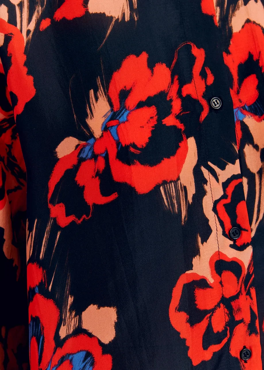 Essentiel Antwerp Gwendolyn Shirt - Black / Orange / Red 9 Essentiel Antwerp Gwendolyn Shirt - Black / Orange / Red - Image 7