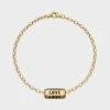 Scream Pretty Love Is All Around Charm Bracelet (Black) - Gold Plated -Lulu&M GoldBlackLoveisAllAroundBracelet 960x960 crop center jpg