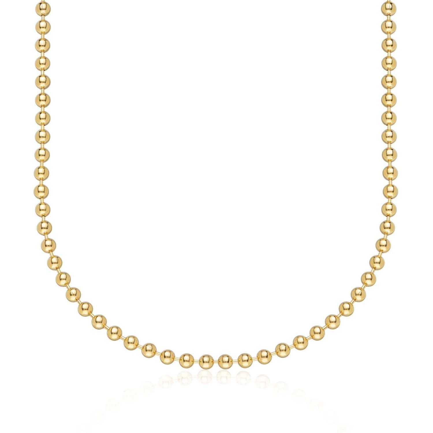 Scream Pretty Ball Chain Necklace - Gold Plated 3 Scream Pretty Ball Chain Necklace - Gold Plated