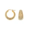 The Hoop Station Textured Graduated Hoops - Gold 1 The Hoop Station Textured Graduated Hoops - Gold -Lulu&M GoldRidgedHoopEarrings webp