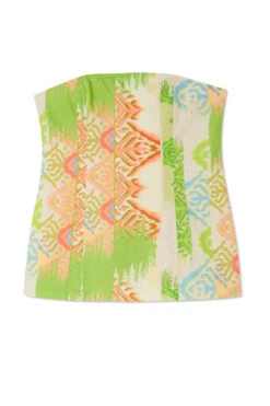 Never Fully Dressed Abstract Sol Bandeau Top - Green 19 Never Fully Dressed Abstract Sol Bandeau Top - Green -Lulu&M Green Abstract Bandeau 1copy jpg