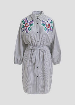 Alternative view of Essentiel Antwerp Hagittarius Shirt Dress - Black/Red/White