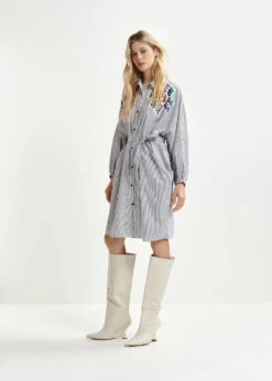 Essentiel Antwerp Hagittarius Shirt Dress - Black/Red/White -Lulu&M HAGITTARIUS H2BL i 5