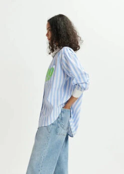 Essentiel Antwerp Halibut Striped Shirt - Blue/White/Green 10 Essentiel Antwerp Halibut Striped Shirt - Blue/White/Green -Lulu&M HALIBUT1 H2AB i 3
