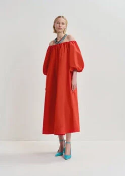 Essentiel Antwerp Hamille Midi Dress - True Red