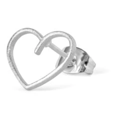 LULU Copenhagen Happy Heart Earring - Silver Plated -Lulu&M HAPPY HEART 1 PCS Ear stud 1 pcs LULU1124 Silver 2 1000x jpg
