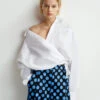 Essentiel Antwerp Hare Wrap Effect Blouse - White -Lulu&M HARE2 WH00 i 2