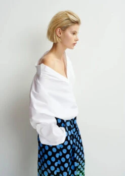 Essentiel Antwerp Hare Wrap Effect Blouse - White 10 Essentiel Antwerp Hare Wrap Effect Blouse - White -Lulu&M HARE2 WH00 i 3