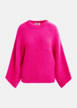 Alternative view of Essentiel Antwerp Hattitude Mohair Blend Knit - Bright Pink