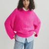 Essentiel Antwerp Hattitude Mohair Blend Knit - Bright Pink 2 Essentiel Antwerp Hattitude Mohair Blend Knit - Bright Pink -Lulu&M HATTITUDE VP18 i 1
