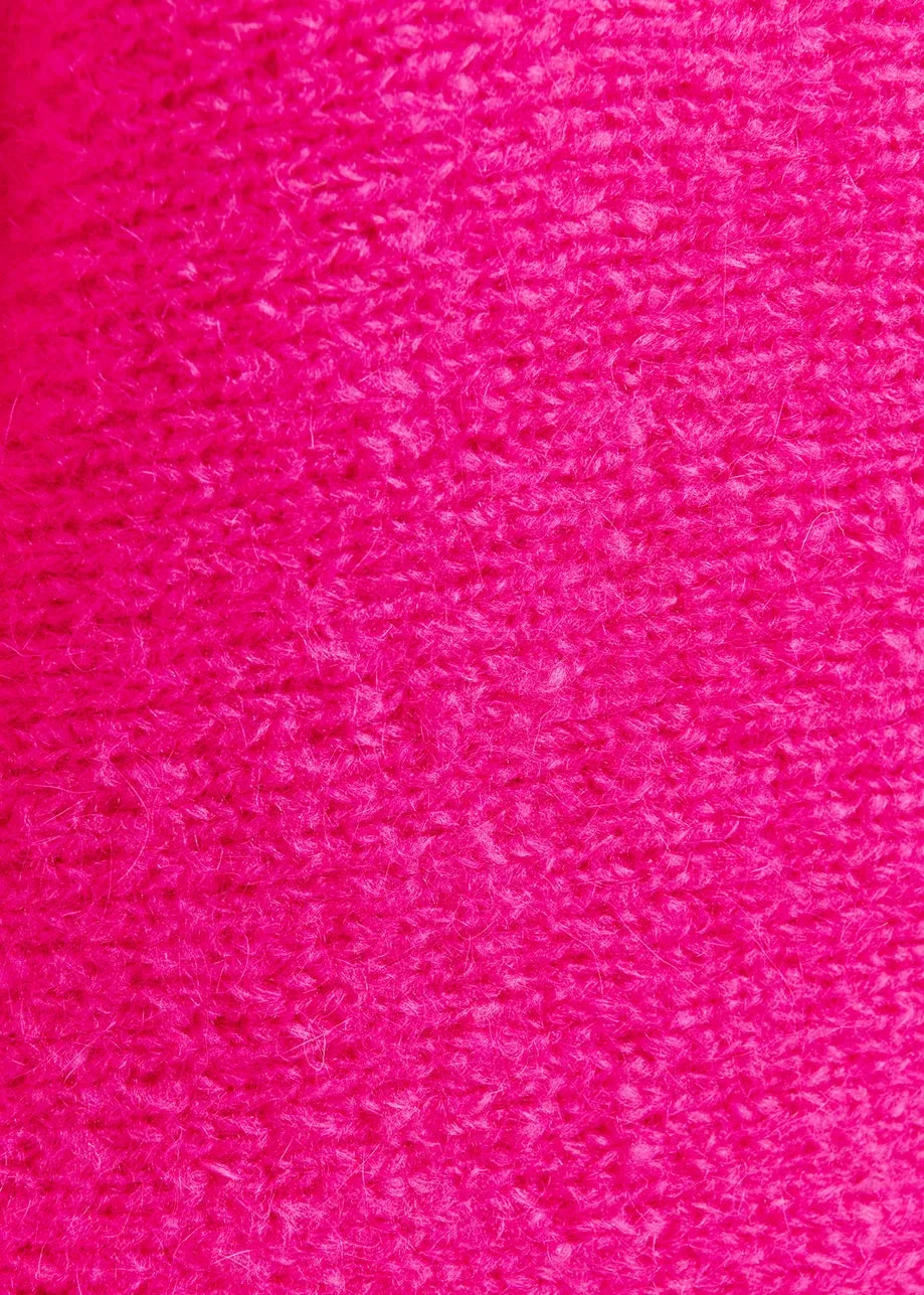 Essentiel Antwerp Hattitude Mohair Blend Knit - Bright Pink 9 Essentiel Antwerp Hattitude Mohair Blend Knit - Bright Pink - Image 7