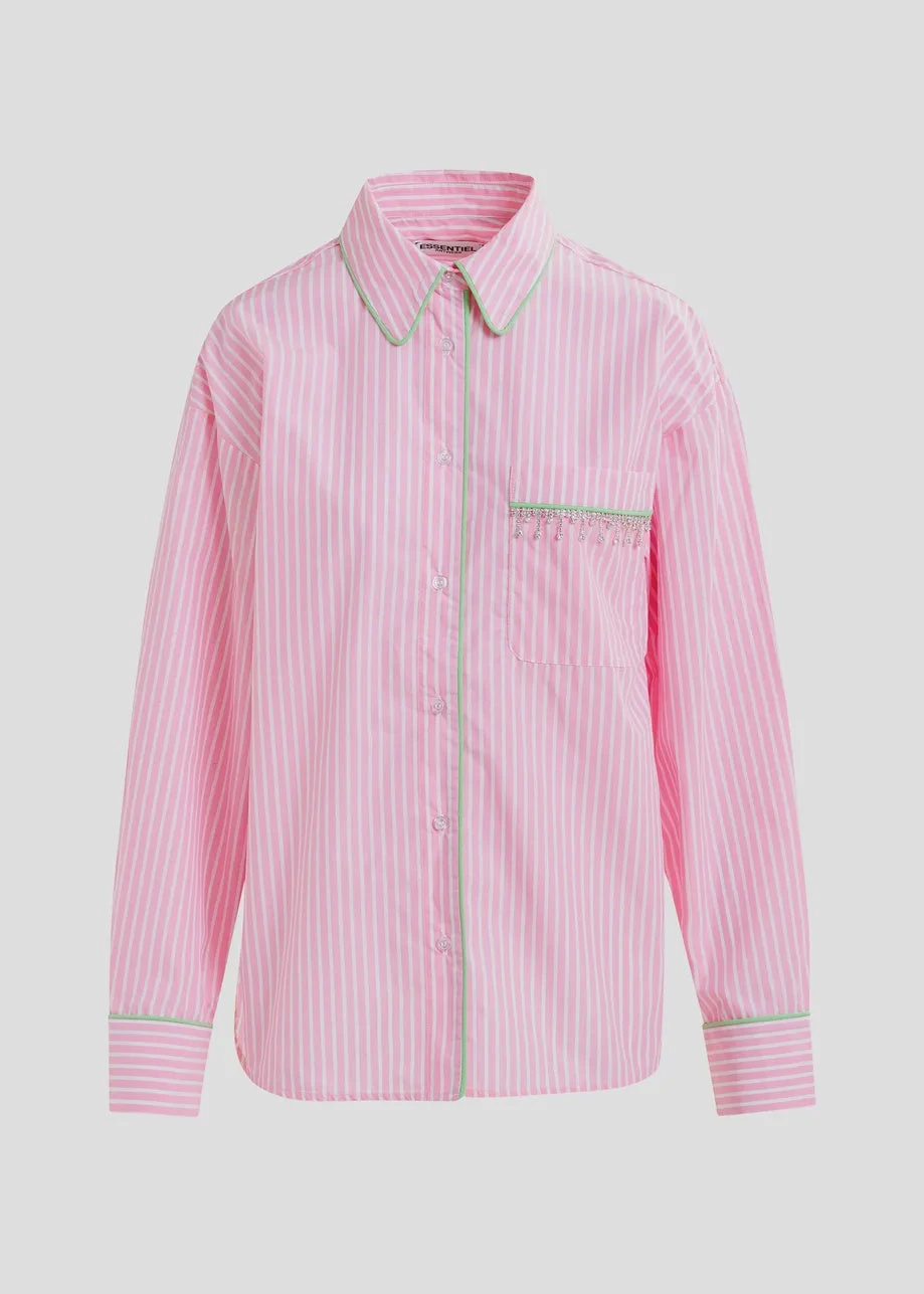 Essentiel Antwerp Hawaii Shirt - Pink/Green/White 4 Essentiel Antwerp Hawaii Shirt - Pink/Green/White - Image 2