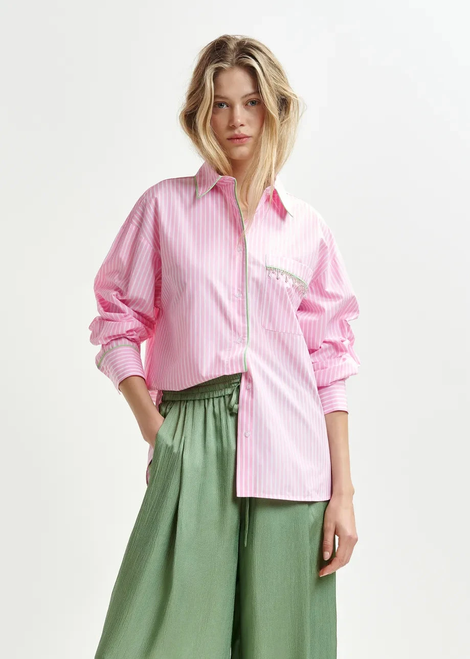 Essentiel Antwerp Hawaii Shirt - Pink/Green/White 3 Essentiel Antwerp Hawaii Shirt - Pink/Green/White