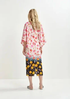 Essentiel Antwerp Hermione Floral Midi Dress - Black/Off White/Pink 11 Essentiel Antwerp Hermione Floral Midi Dress - Black/Off White/Pink -Lulu&M HERMIONE H2FT i 3