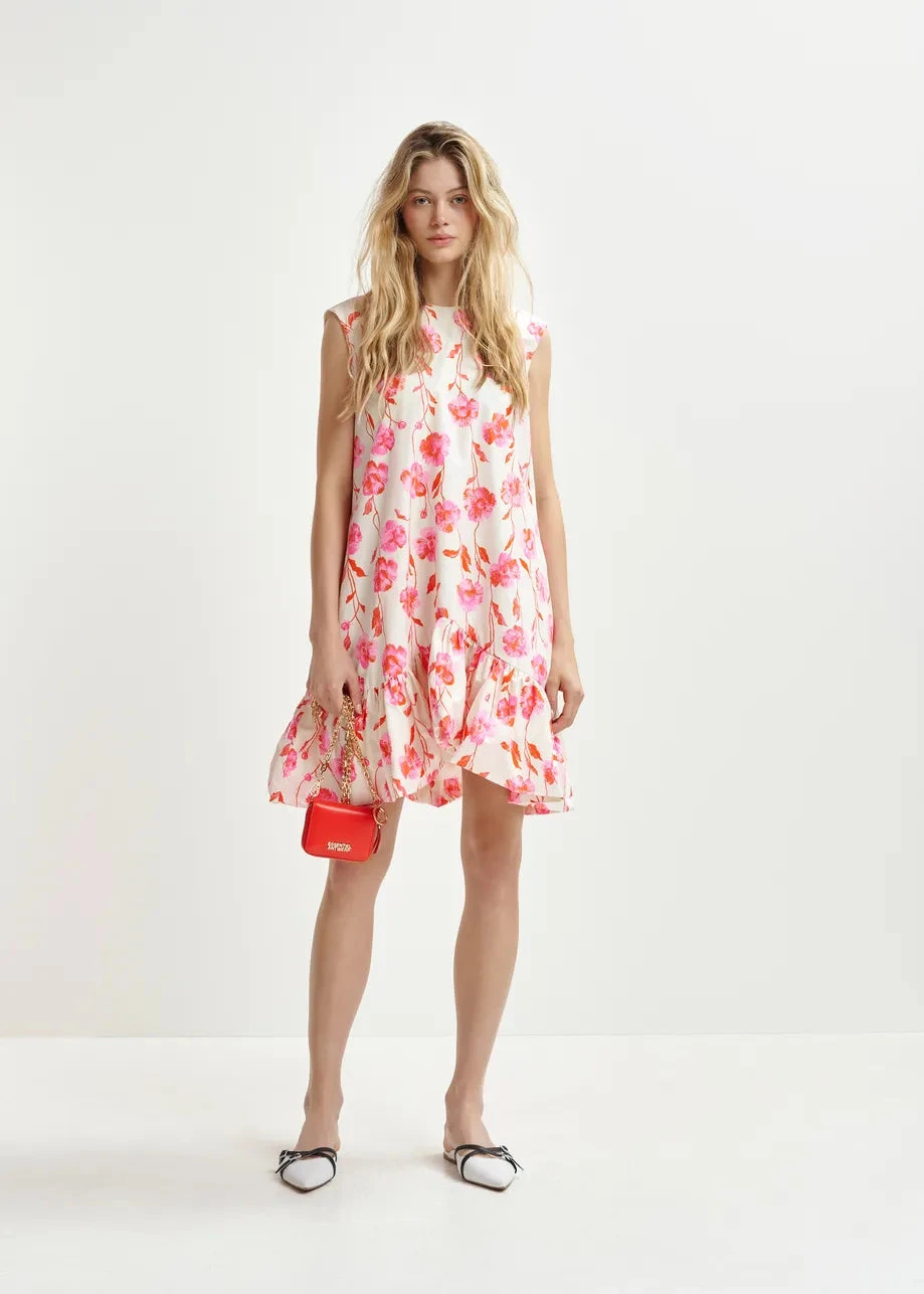 Essentiel Antwerp Hibernate Minidress - White/Red/Pink 3 Essentiel Antwerp Hibernate Minidress - White/Red/Pink