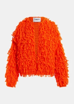 Alternative view of Essentiel Antwerp Hinwood Oversized Loop Knit Jacket - Bright Orange