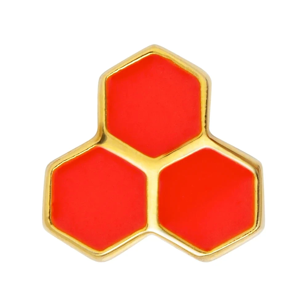 LULU Copenhagen Large Honey Red Earring - Gold Plated 5 LULU Copenhagen Large Honey Red Earring - Gold Plated - Image 3