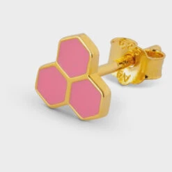LULU Copenhagen Large Honey Rose Earring - Gold Plated 13 LULU Copenhagen Large Honey Rose Earring - Gold Plated -Lulu&M HONEY LARGE 1 PCS Ear stud 1 pcs LULU1086 Rose 1000x jpg