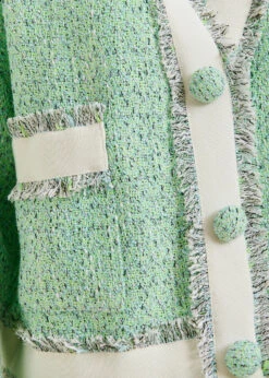 Essentiel Antwerp Hoola Cropped Tweed Cardigan - Grey/Mint Green/White 15 Essentiel Antwerp Hoola Cropped Tweed Cardigan - Grey/Mint Green/White -Lulu&M HOOLA H1NP i 6