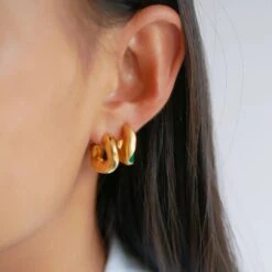 Enamel Copenhagen Gianna Hoops - Gold 5 Enamel Copenhagen Gianna Hoops - Gold -Lulu&M Hoops Gianna Earrings E273G 925S GP 1 1024x1024 2x jpg