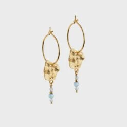 Alternative view of Enamel Copenhagen Windy Hoop Earring - Blue