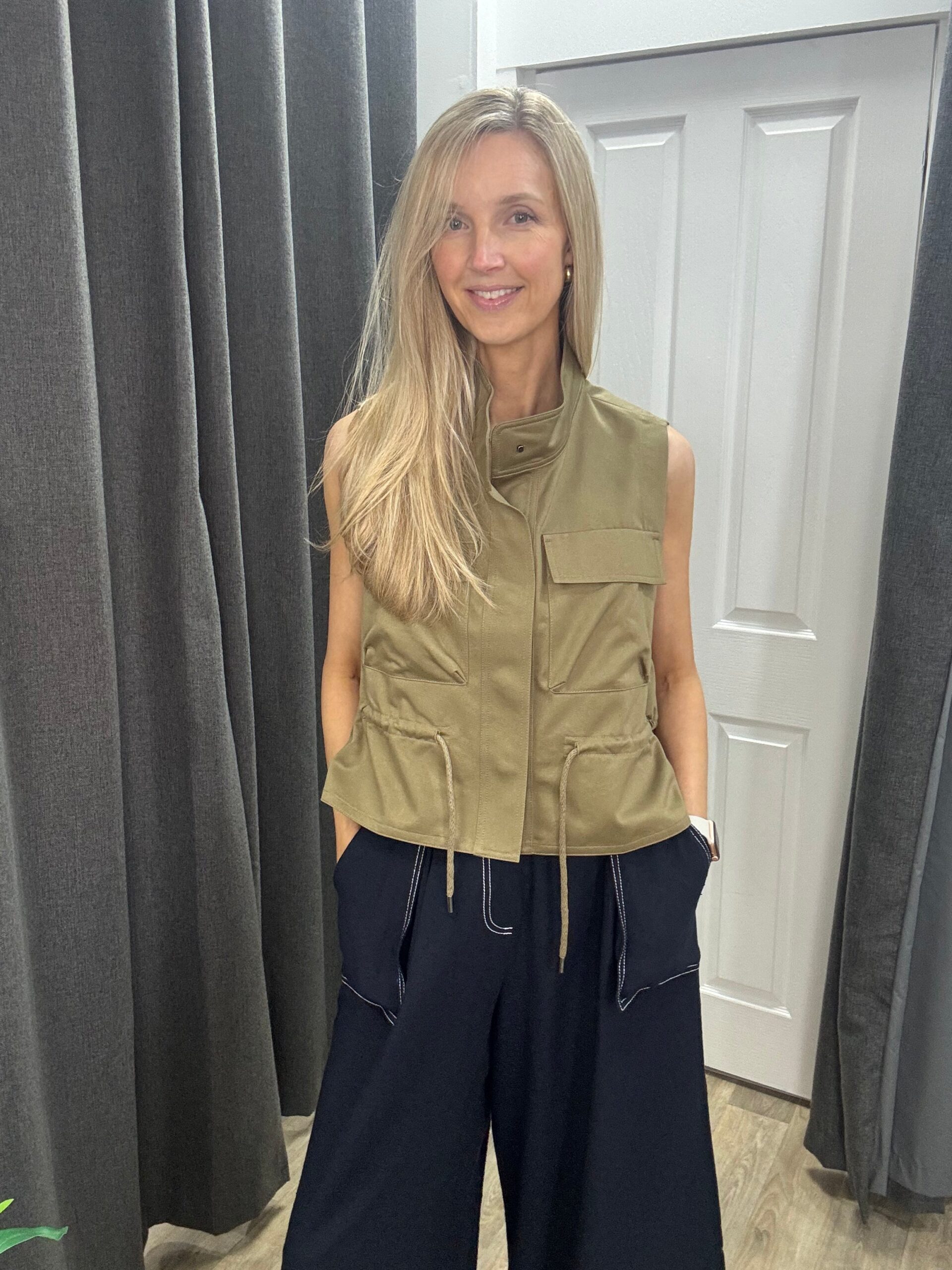 Emin + Paul Utility Vest Jacket - Khaki 6 Emin + Paul Utility Vest Jacket - Khaki - Image 4