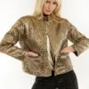 Wild Isaac Metallic Quilted Jacket - Gold / Black 1 Wild Isaac Metallic Quilted Jacket - Gold / Black -Lulu&M IMG 3984