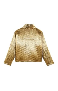Wild Isaac Metallic Quilted Jacket - Gold / Black -Lulu&M IMG 3988