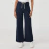 Paige Ari Wide Leg Tie Waist Jeans - Navy 1 Paige Ari Wide Leg Tie Waist Jeans - Navy -Lulu&M IMG 6984