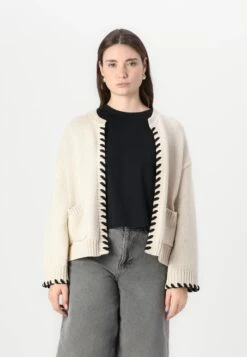 Selected Femme Jilli Knit Detail Cardigan - Birch/Black 7 Selected Femme Jilli Knit Detail Cardigan - Birch/Black -Lulu&M IMG 6997