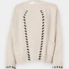Selected Femme Jilli Knit Detail Cardigan - Birch/Black 1 Selected Femme Jilli Knit Detail Cardigan - Birch/Black -Lulu&M IMG 6998
