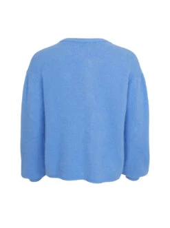 Alternative view of Black Colour Bella Knit Cardigan - Sky Blue