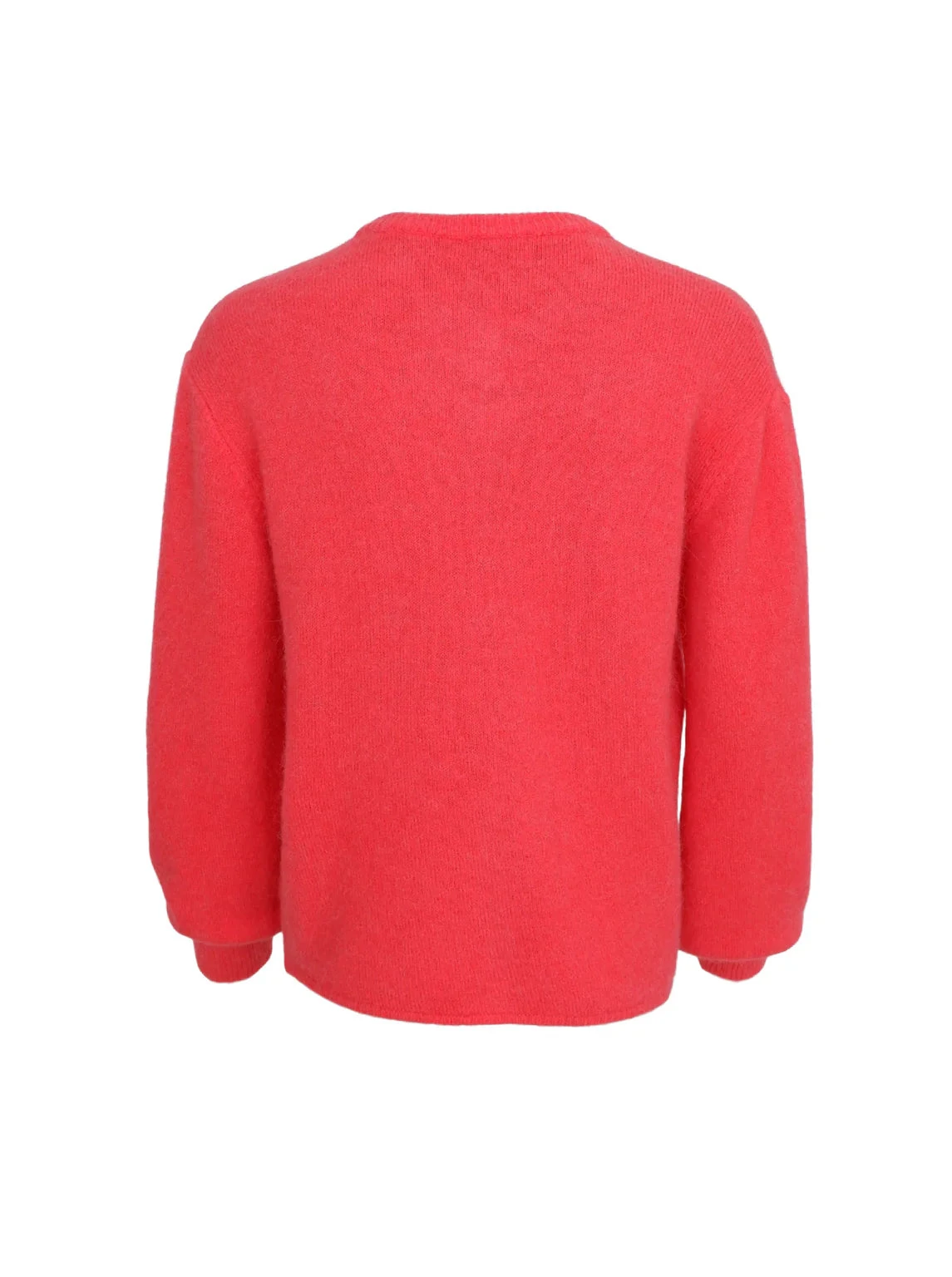 Black Colour Bella Knit Cardigan - Coral Red 4 Black Colour Bella Knit Cardigan - Coral Red - Image 2