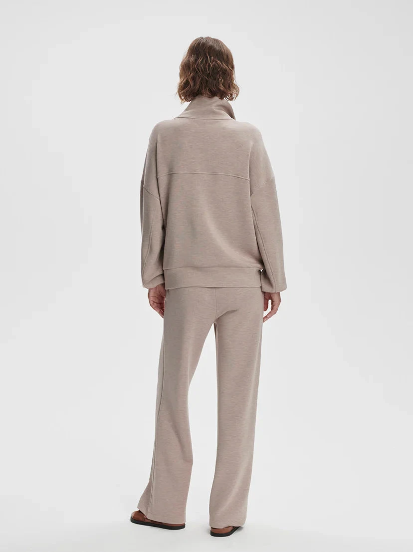 Varley Garcia Zip Through Sweat - Taupe Marl 5 Varley Garcia Zip Through Sweat - Taupe Marl - Image 3