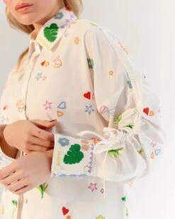 Alternative view of NOIB (No In Between) Thai Shirt - White