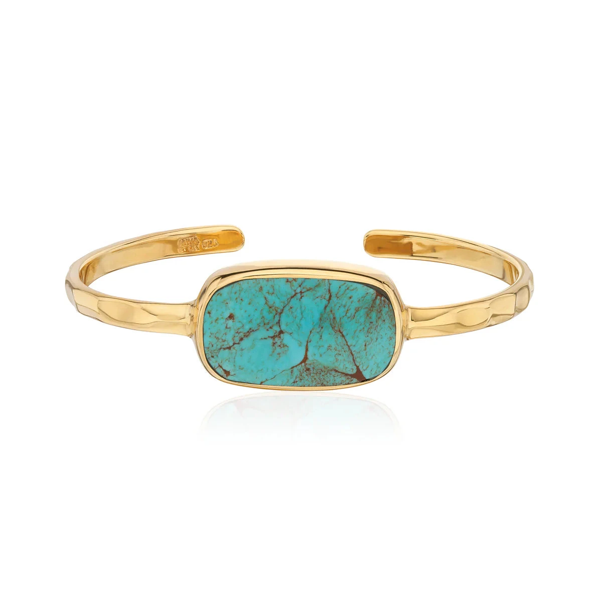 Anna Beck Turquoise Oval Cuff - Gold 3 Anna Beck Turquoise Oval Cuff - Gold
