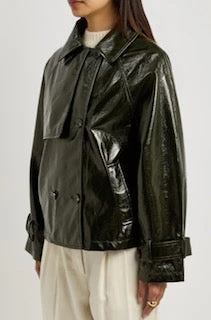 Alternative view of Jakke Winnie Short Trench Coat - Forest Green